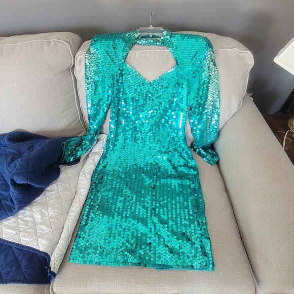 Green Sequin Dress - Picture 1 of 3